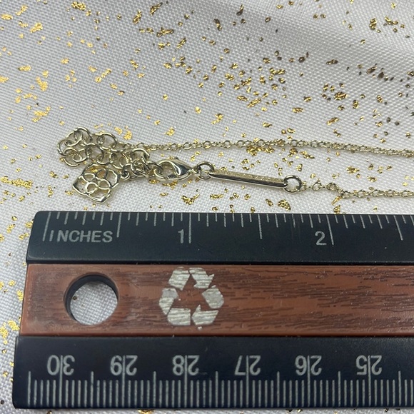 Kendra Scott Elisa necklace gray with gold chain euc - Picture 3 of 5